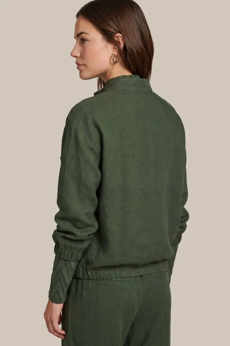 CS The Label Jinora Jacket Dark Olive, donkerolijfgroene jas.